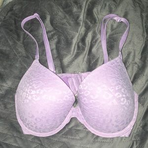 Victoria’s Secret lilac leopard print pattern bra